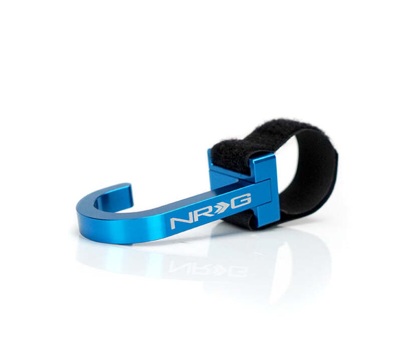 NRG STR-100BL - NRGSTR-100BL - NRG Steering Wheel Hook CNC Aluminum w/ Laser Logo - Blue - Shipped in Europe - Tuningsupply.com