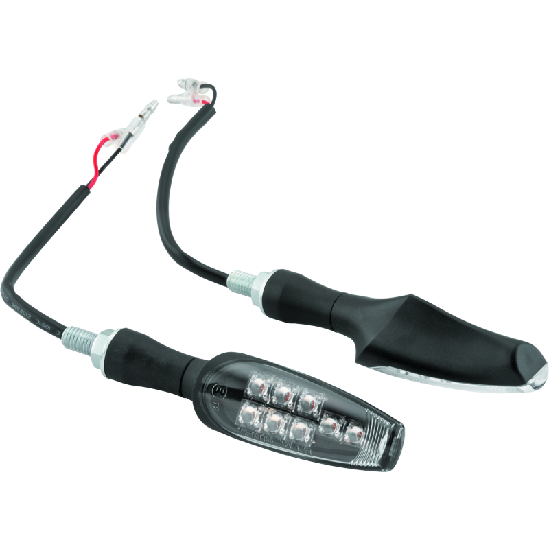 BikeMaster 266265 - BKM266265 - BikeMaster 8 Led Turn Signals Pair - Black - Shipped in Europe - Tuningsupply.com