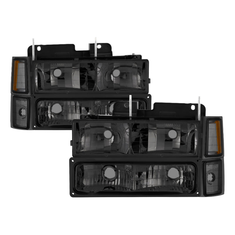 SPYDER 5072238 - SPY5072238 - xTune Chevy Suburban 94-98 Headlights w/ Corner & Parking Lights 8pcs Smoked HD-JH-CCK88-AM-SM-SET - Shipped in Europe - Tuningsupply.com