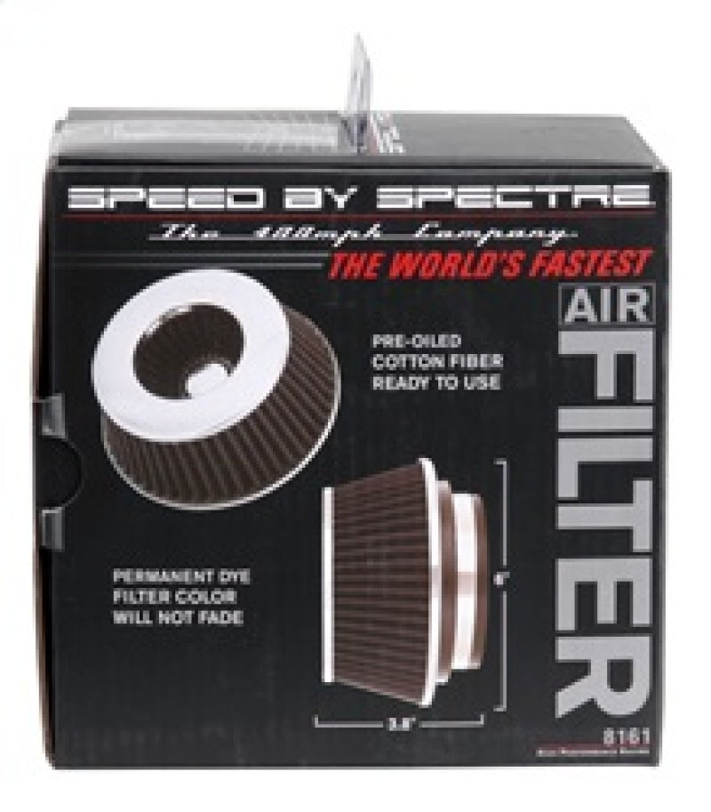 Spectre 8161 - SPE8161 - Spectre Adjustable Conical Air Filter 2-1/2in. Tall (Fits 3in. / 3-1/2in. / 4in. Tubes) - Black - Shipped in Europe - Tuningsupply.com
