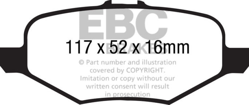 EBC DP61887 - EBCDP61887 - EBC 13+ Ford Explorer 3.5 Twin Turbo 4WD Greenstuff Rear Brake Pads - Shipped in Europe - Tuningsupply.com