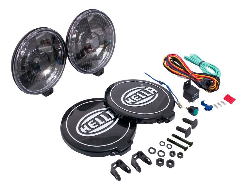 Hella LA005750991 - HELLA005750991 - Hella 500 Series 12V Black Magic Halogen Driving Lamp Kit - Shipped in Europe - Tuningsupply.com