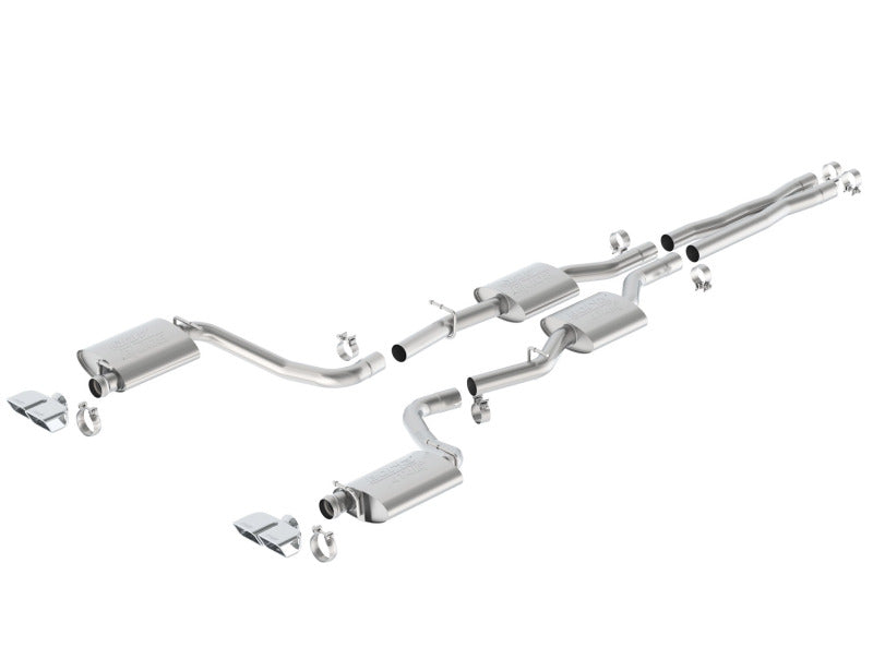 Borla 140628 - BOR140628 - Borla 15-16 Dodge Challenger R/T 5.7L Dual Rectangle Angle Cut Dual Split Rear Exit ATAK Exhaust - Shipped in Europe - Tuningsupply.com