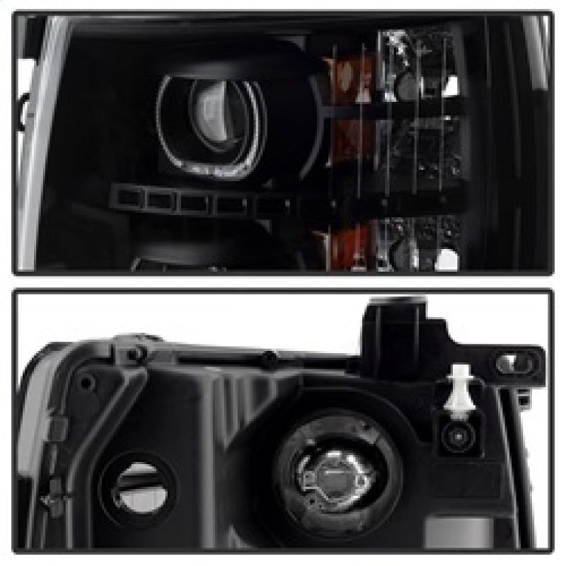 SPYDER 9032189 - SPY9032189 - xTune Chevy Silverado 1500/2500/3500 07-13 LED Halo Projector Headlights Black PRO-JH-CSIL07-CFB-BK - Shipped in Europe - Tuningsupply.com