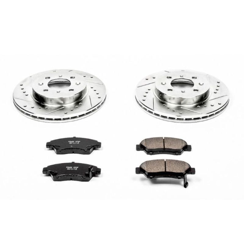 PowerStop K694 - PSBK694 - Power Stop 93-95 Honda Civic Front Z23 Evolution Sport Brake Kit - Shipped in Europe - Tuningsupply.com
