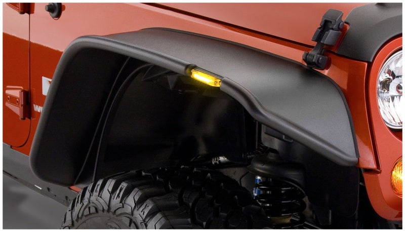 Bushwacker 10918-07 - BUS10918-07 - Bushwacker 07-18 Jeep Wrangler Unlimited Flat Style Flares 4pc 4-Door Sport Utility Only - Black - Shipped in Europe - Tuningsupply.com