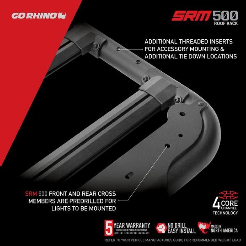 Go Rhino 5935065T - GOR5935065T - Go Rhino SRM 500 Roof Rack - 65in - Shipped in Europe - Tuningsupply.com
