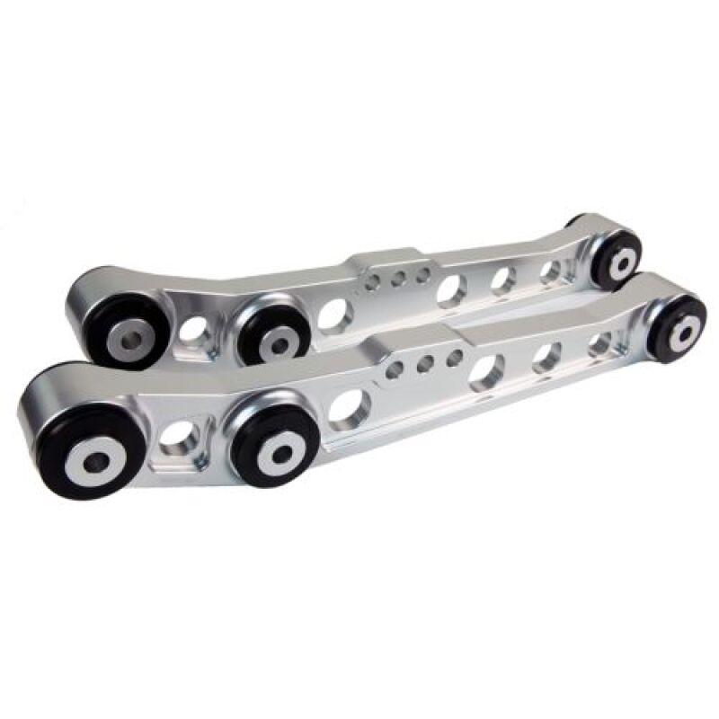 BLOX Racing BXSS-21204-RAW-V2 - BLOBXSS-21204-RAW-V2 - BLOX Racing V2 Billet Rear Lower Control Arms Poly Bushings 96-00 Honda Civic - Raw - Shipped in Europe - Tuningsupply.com