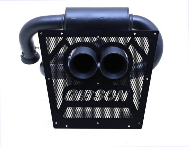 Gibson 98057 - GIB98057 - Gibson 2024 Cam-Am Maverick R 4in. T304 Stainless Round Dual Wall Slash-Cut Tip - Black Ceramic - Shipped in Europe - Tuningsupply.com