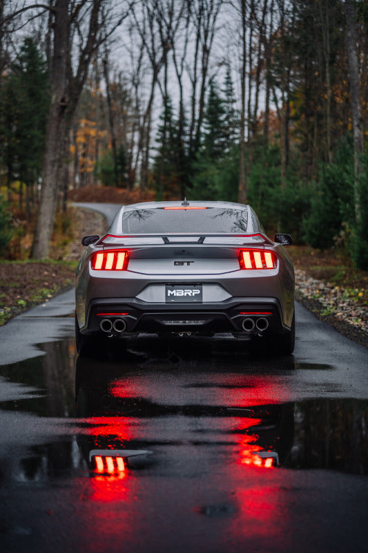 MBRP PS7282BLK - MBRPS7282BLK - MBRP 2024+ Ford Mustang 5.0L Blk Alum. SS 3in Cat-Back Exhaust w/ Quad Blk Tips (Valve Delete) - Shipped in Europe - Tuningsupply.com