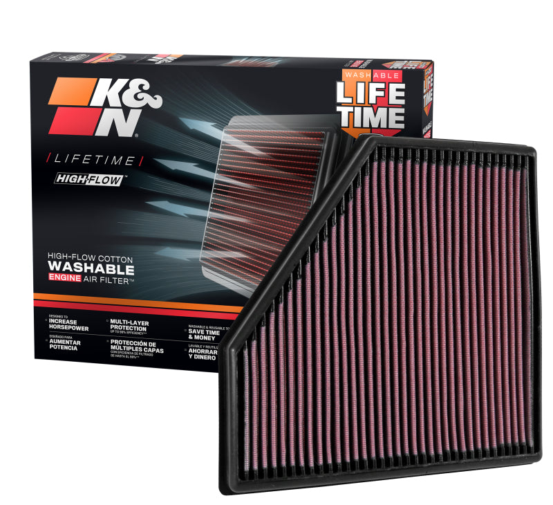 K&N Engineering 33-3051 - KNN33-3051 - K&N Replacement Air Filter 15-16 BMW 330I 2.0L - Shipped in Europe - Tuningsupply.com