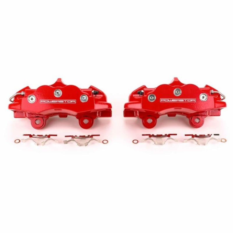 PowerStop S15044 - PSBS15044 - Power Stop 06-13 Chevrolet Corvette Rear Red Calipers - Pair - Shipped in Europe - Tuningsupply.com