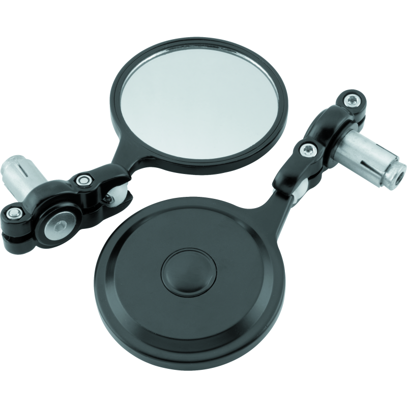 BikeMaster 600300 - BKM600300 - BikeMaster Barend Mirror Folding 7/18in Handlebars - Pair - Black - Shipped in Europe - Tuningsupply.com