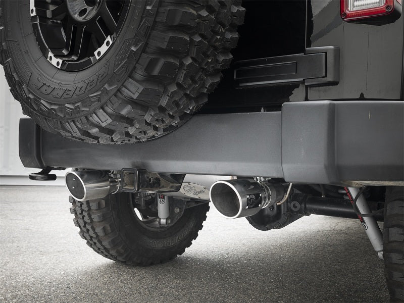 aFe 49-48061-P - AFE49-48061-P - aFe Rebel Series 2.5in 409 SS Axle-Back Exhaust w/Polished Tips 07+ Jeep Wrangler (JK) V6 3.6L/3.8L - Shipped in Europe - Tuningsupply.com