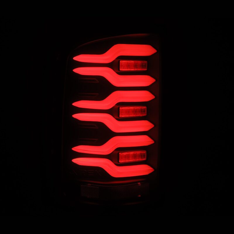 AlphaRex 630040 - ARX630040 - AlphaRex 14-18 GMC Sierra 1500/2500HD/3500HD LUXX-Series LED Tail Lights Blk w/Actv Light & Seq. Sig - Shipped in Europe - Tuningsupply.com