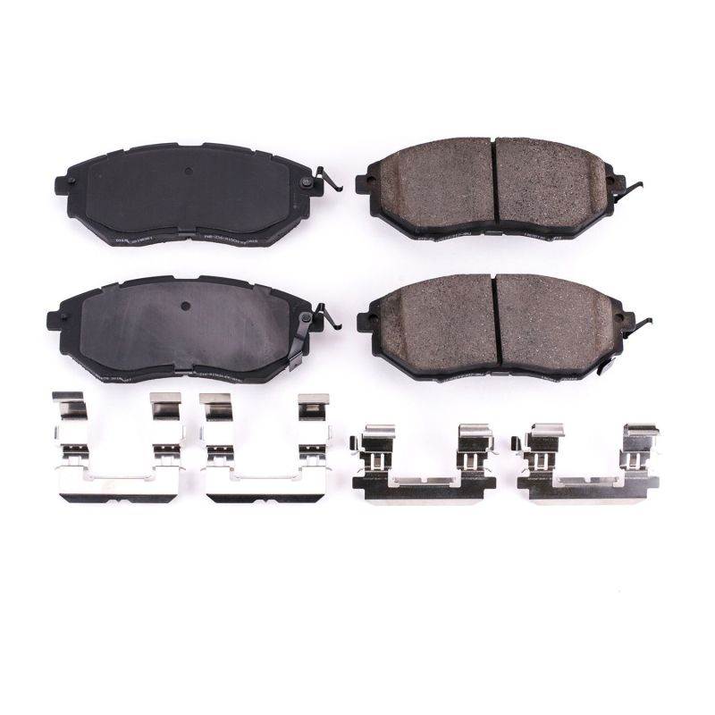 PowerStop 17-1078 - PSB17-1078 - Power Stop 06-07 Subaru B9 Tribeca Front Z17 Evolution Ceramic Brake Pads w/Hardware - Shipped in Europe - Tuningsupply.com