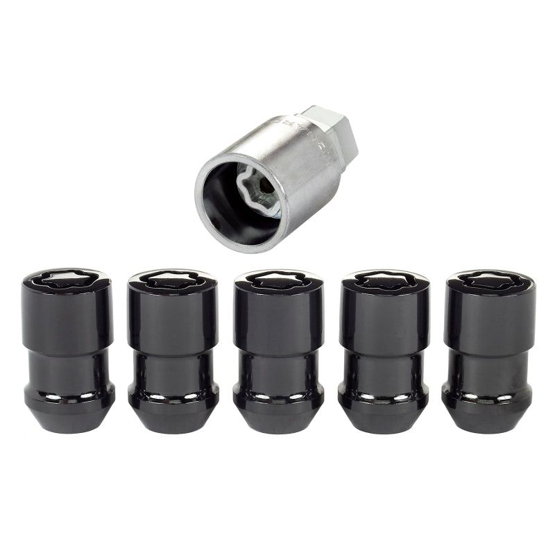 McGard 24548 - MCG24548 - McGard Wheel Lock Nut Set - 5pk. (Cone Seat) 1/2-20 / 3/4 &13/16 Dual Hex / 1.46in. Length - Black - Shipped in Europe - Tuningsupply.com