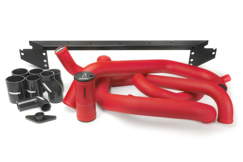 Perrin Performance PSP-ITR-400-3RD - PERPSP-ITR-400-3RD - PERRIN 02-07 Subaru WRX/STI Front Mount Intercooler Boost Tube Kit - Red - Shipped in Europe - Tuningsupply.com
