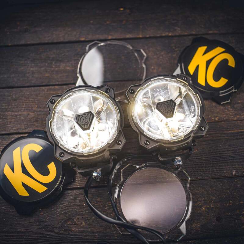 KC HiLiTES 91403 - KCL91403 - KC HiLiTES Gravity Titan LED 6in. - Pair Pack (Wide-40 Beam) - Shipped in Europe - Tuningsupply.com