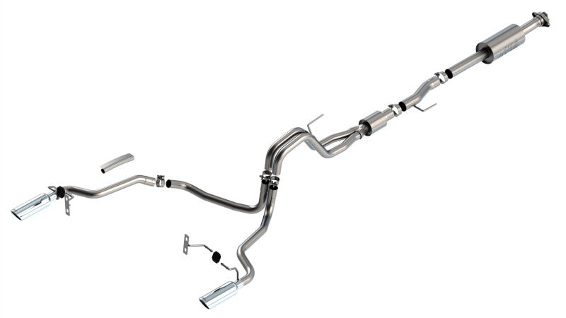 Borla 140866 - BOR140866 - Borla F-150 2021 5.0L 4dr CC SB EC STB Lariat/KR/Platinum/LTD 3/2.25 SRE Cat-Back S-Type CHR Tips - Shipped in Europe - Tuningsupply.com