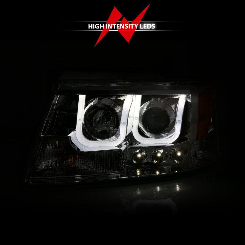 ANZO 111287 - ANZ111287 - ANZO 2004-2008 Ford F-150 Projector Headlights w/ U-Bar Chrome - Shipped in Europe - Tuningsupply.com