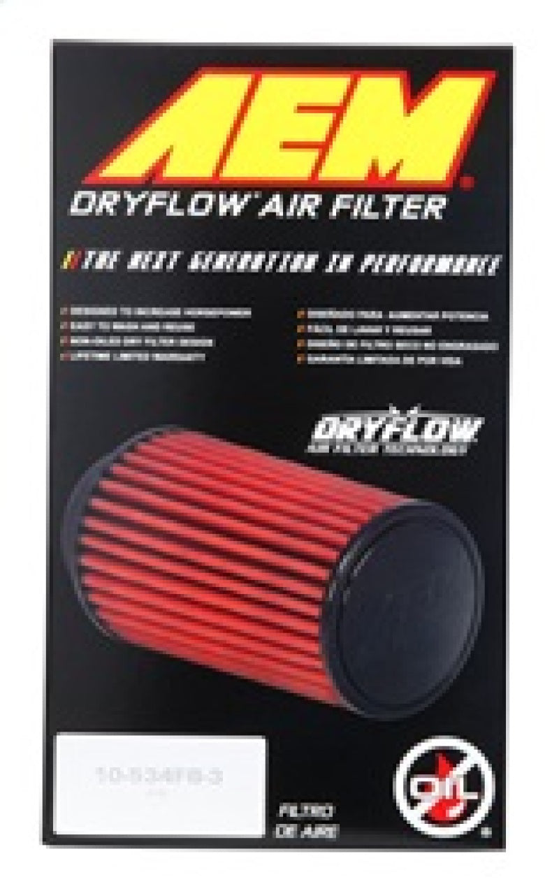 AEM Induction 21-2039DK - AEM21-2039DK - AEM 3 in x 9 in Dryflow Air Filter - Shipped in Europe - Tuningsupply.com