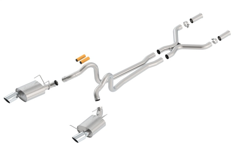 Borla 140516 - BOR140516 - Borla 13-14 Mustang GT/Boss 302 5.0L V8 RWD Single Split Rear Exit ATAK Catback Exhaust - Shipped in Europe - Tuningsupply.com