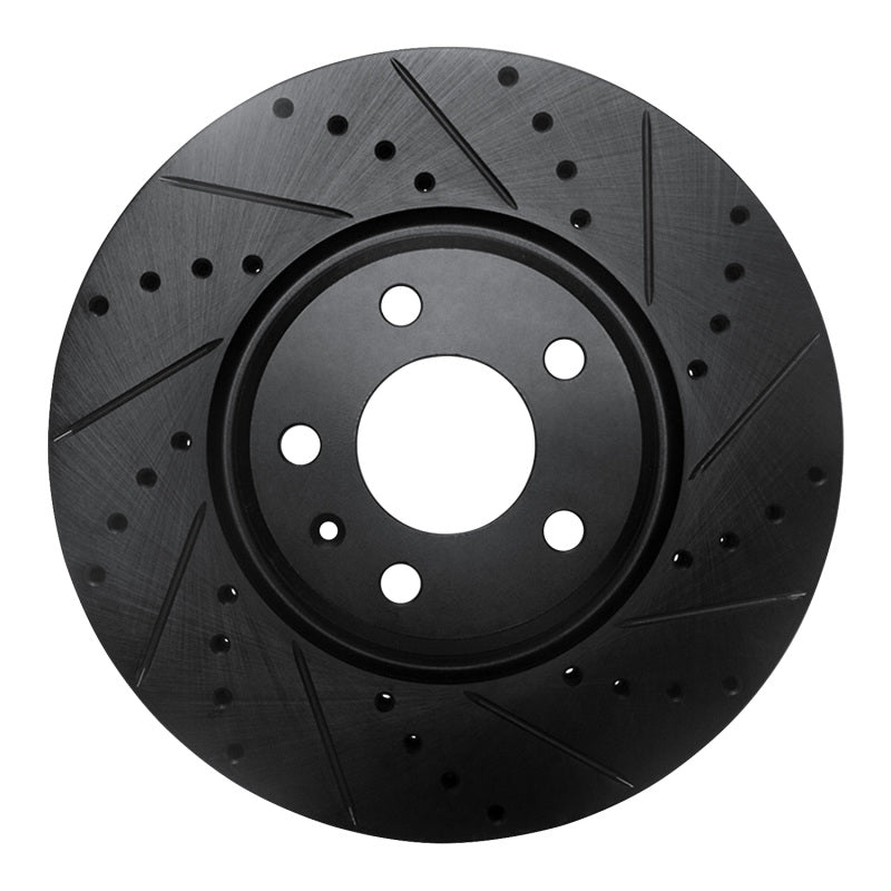 R1 Concepts 633-73065R - RNC633-73065R - R1 2011-2017 Audi A4 (USA/Canada) Front Right Drilled & Slotted Black Brake Rotor - Shipped in Europe - Tuningsupply.com