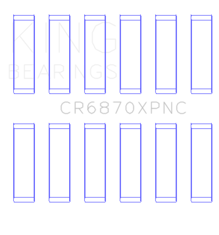 King Engine Bearings GCR6870XPNCSTDX - KINGCR6870XPNCSTDX - King Engine Bearings Nissan VR38DETT pMaxKote Performance Con Rod Bearing Set - Size STDX - Shipped in Europe - Tuningsupply.com