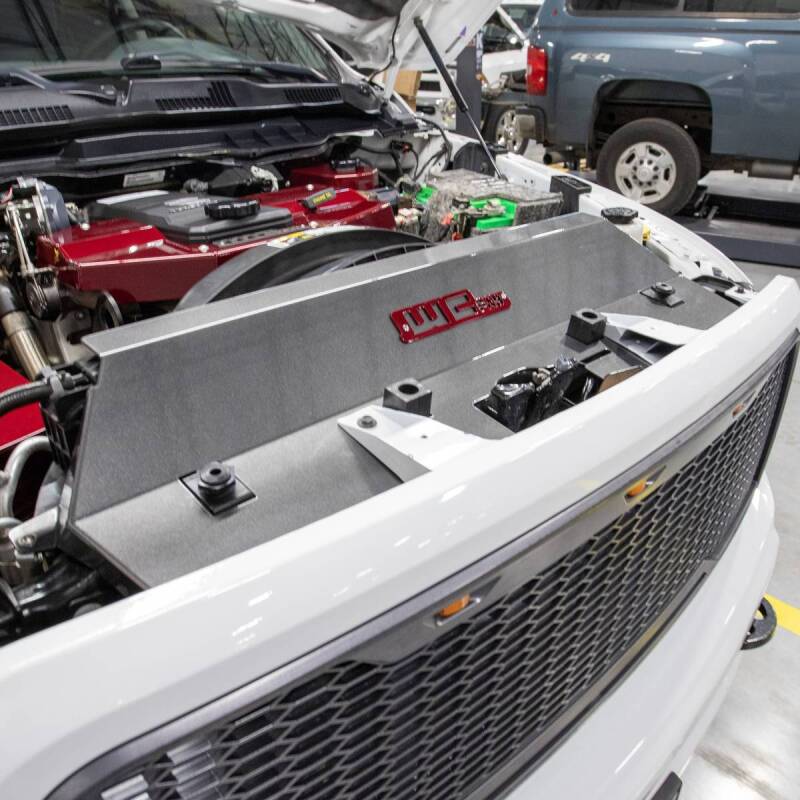 Wehrli WCF100546-BR - WCFWCF100546-BR - Wehrli 13-18 Cummins Fabricated Aluminum Radiator Cover - Bengal Red - Shipped in Europe - Tuningsupply.com