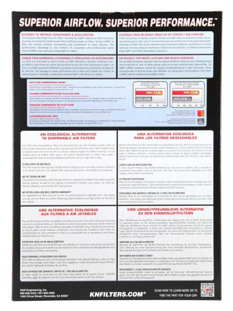 K&N Engineering 33-3140 - KNN33-3140 - K&N 17-20 Mercedes Benz E63 V8-4.0L F/I Replacement Drop In Air Filter - Shipped in Europe - Tuningsupply.com