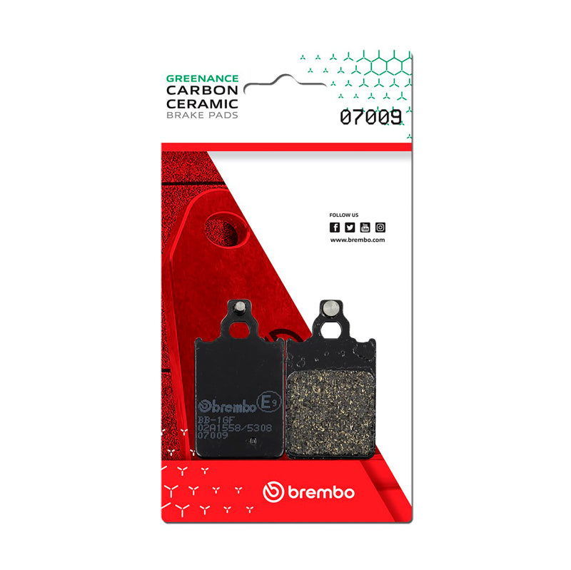 Brembo OE 07009 - BRE07009 - Brembo OE Ktm Go/Malaguti Centro/Malaguti F/Yamaha Dt Carbon Ceramic Brake Pad - Front - Shipped in Europe - Tuningsupply.com