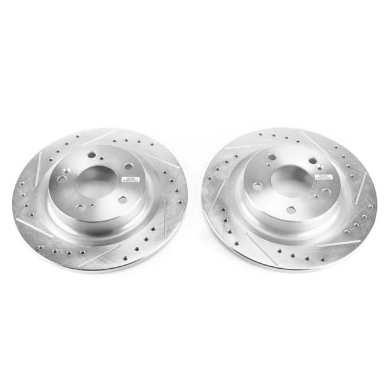 PowerStop JBR1749XPR - PSBJBR1749XPR - Power Stop 17-18 Honda Civic Rear Evolution Drilled & Slotted Rotors - Pair - Shipped in Europe - Tuningsupply.com