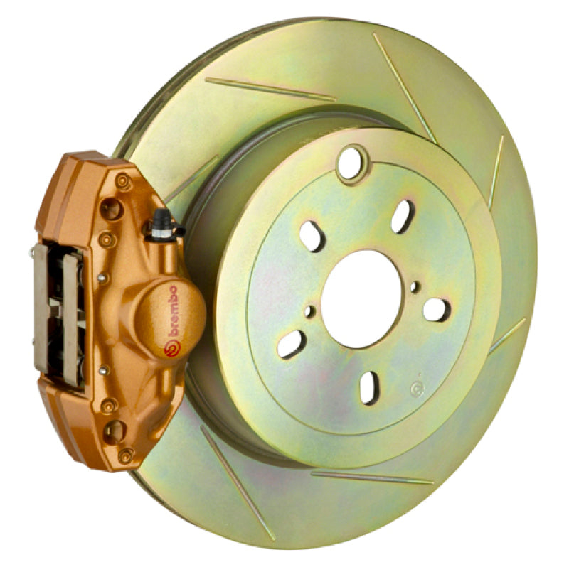Brembo 2E5.5003A4 - BRB2E5.5003A4 - Brembo 12-16 FRS Exc w/ Elec Park Brake Rr GT BBK 2 Pis Cast 2pc 316 x20 1pc Rtr Slot Type1-Gold - Shipped in Europe - Tuningsupply.com