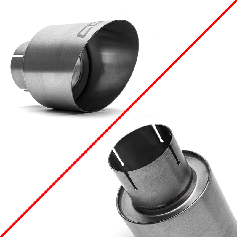 COBB 5V2150-NB - COBB5V2150-NB - Cobb Volkswagen GTI MK7/MK7.5/MK8 Brushed Titanium Tip Kit - Shipped in Europe - Tuningsupply.com