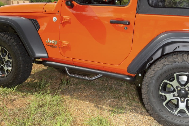 Rugged Ridge 11596.03 - RUG11596.03 - Rugged Ridge Spartan Nerf Bar Textured Black 18-20 Jeep Wrangler JL 2 Door - Shipped in Europe - Tuningsupply.com