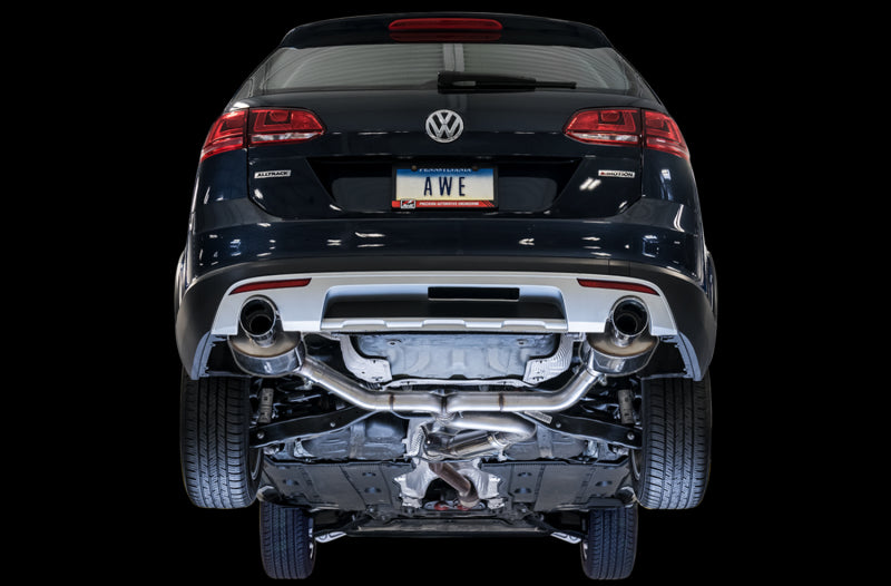 AWE Tuning 3015-32098 - AWE3015-32098 - AWE Tuning VW MK7 Golf Alltrack/Sportwagen 4Motion Touring Edition Exhaust - Polished Silver Tips - Shipped in Europe - Tuningsupply.com