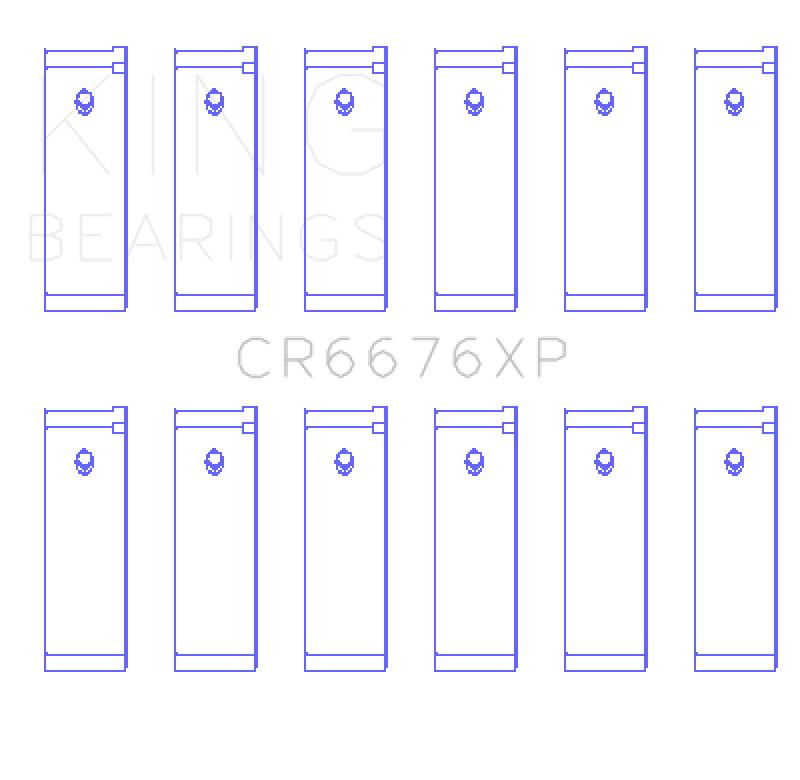 King Engine Bearings GCR6676XPSTDX - KINGCR6676XPSTDX - King Engine Bearings Nissan VG30DE/VG30DETT/VG30E/VG30T Performance Rod Bearing Set - Size STDX - Shipped in Europe - Tuningsupply.com