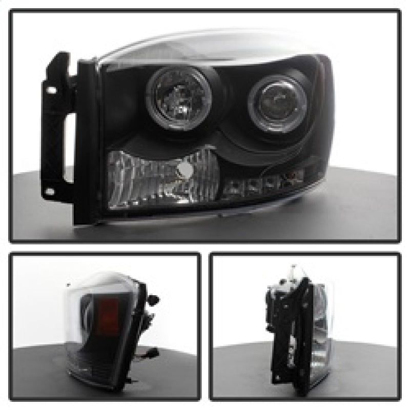 SPYDER 5010001 - SPY5010001 - Spyder Dodge Ram 1500 06-08/Ram 2500 06-09 Projector Headlights LED Halo LED Blk PRO-YD-DR06-HL-BK - Shipped in Europe - Tuningsupply.com