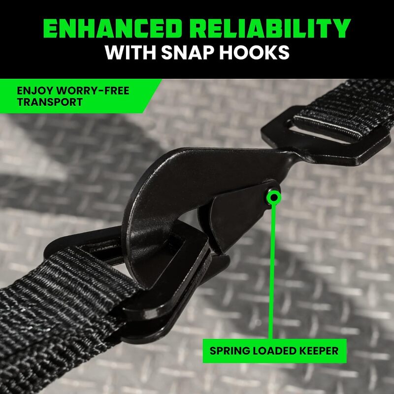 Rhino USA TD-VS2INKIT-SNAP - RSATD-VS2INKIT-SNAP - Rhino USA Heavy Duty Vehicle Tie Down Kit (Snap Hook) - Shipped in Europe - Tuningsupply.com