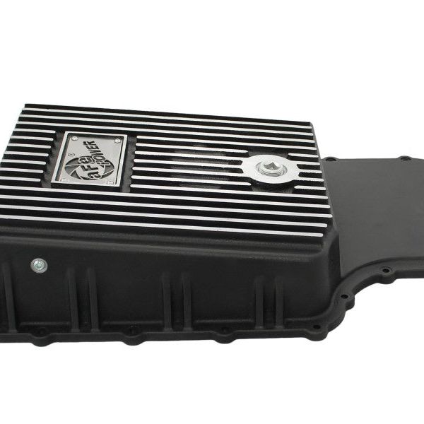 aFe 46-70182 - AFE46-70182 - aFe Power Transmission Pan Black Machined 11-14 Ford 6R140 Trucks V8 6.7L (td) - Shipped in Europe - Tuningsupply.com