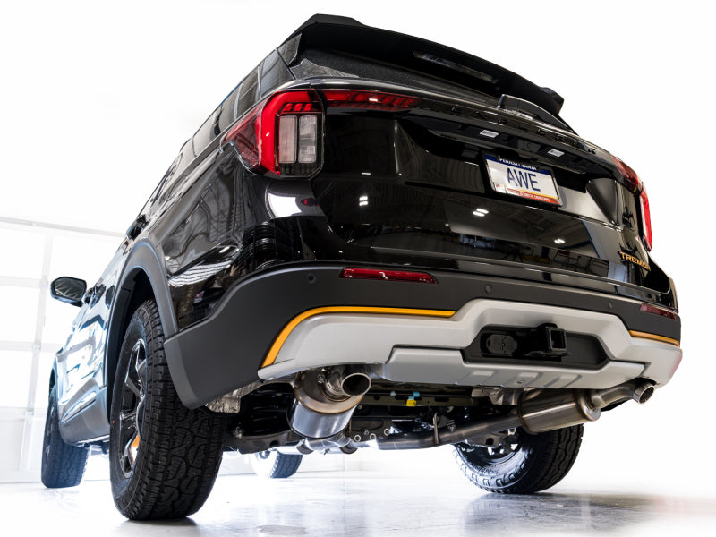 AWE Tuning 3015-28625 - AWE3015-28625 - AWE Tuning 2021+ Ford Explorer Tremor 3.0TT 0FG Dual Rear Exit Exhaust w/ Bash Guard - Shipped in Europe - Tuningsupply.com