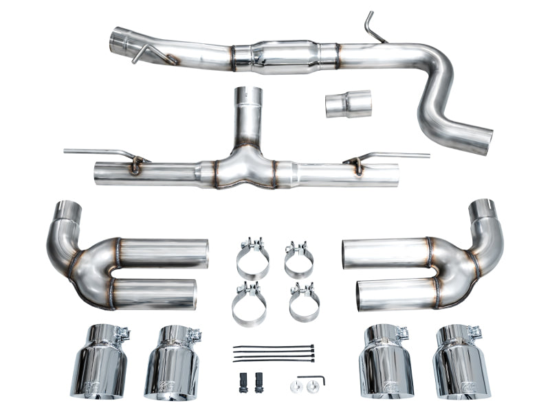 AWE Tuning 3020-42897 - AWE3020-42897 - AWE 22-24 Audi 8Y S3 Track Edition Exhaust - Chrome Silver Tips - Shipped in Europe - Tuningsupply.com