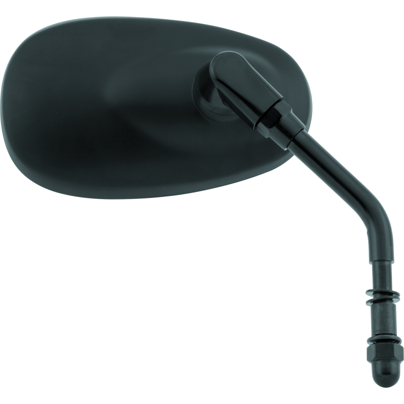BikeMaster 601154 - BKM601154 - BikeMaster Harley Oval Mini Mirror - Each - Matte Black - Shipped in Europe - Tuningsupply.com