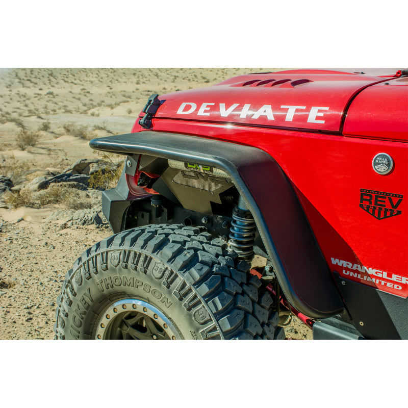 DV8 Offroad - DVEFENDB-02 - DV8 Offroad 07-18 Jeep Wrangler JK Front & Rear Flat Tube Fenders - Shipped in Europe - Tuningsupply.com