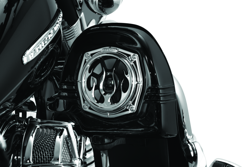 Kuryakyn 3788 - KUR3788 - Kuryakyn Flame Speaker Grills Chrome - Shipped in Europe - Tuningsupply.com