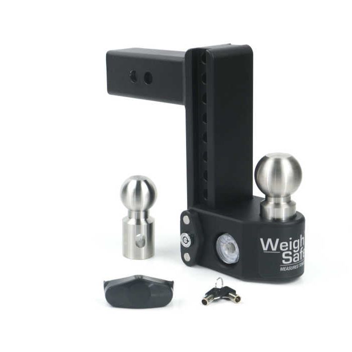 Weigh Safe SWS8-2.5 - WEISWS8-2.5 - Weigh Safe 8in Drop Hitch w/Built-in Scale & 2.5in Shank (10K/22K GTWR) - Steel - Shipped in Europe - Tuningsupply.com