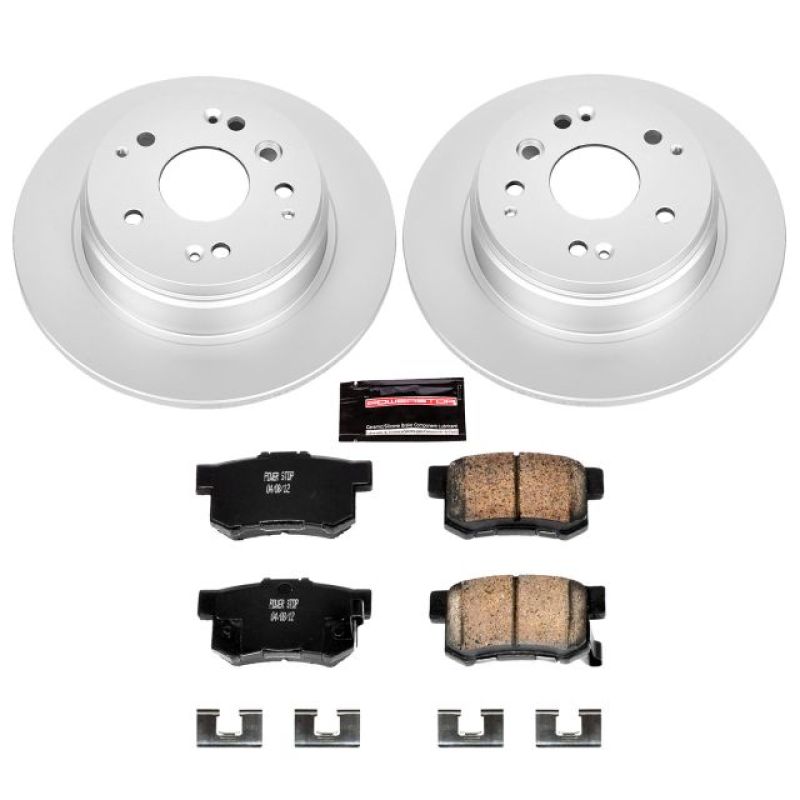 PowerStop CRK5399 - PSBCRK5399 - Power Stop 04-08 Acura TL Rear Z17 Evolution Geomet Coated Brake Kit - Shipped in Europe - Tuningsupply.com