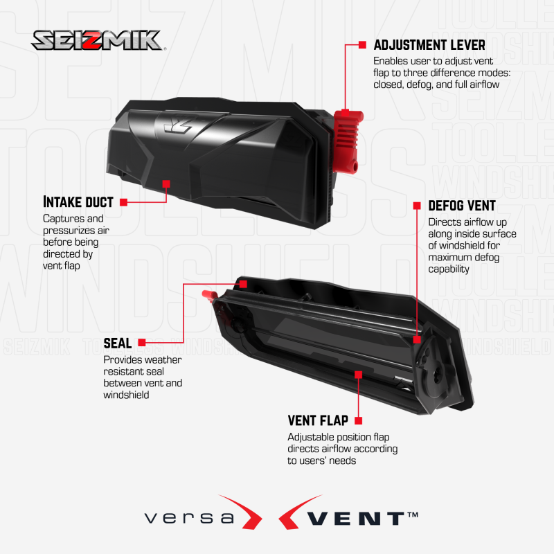 Seizmik 50-55339KIT - SZM50-55339KIT - Seizmik 21-25 Honda Talon/4 Tool-less Front Windshield UV - Shipped in Europe - Tuningsupply.com