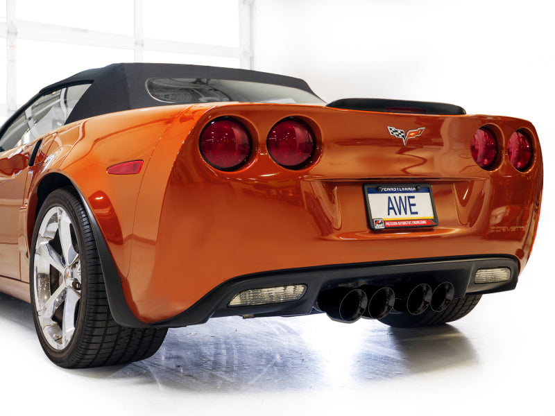AWE Tuning 3015-43660 - AWE3015-43660 - AWE Tuning 05-07 C6 Chevrolet Corvette 6.0L Touring Edition Axle-Back Exhaust w/ Diamond Black Tips - Shipped in Europe - Tuningsupply.com